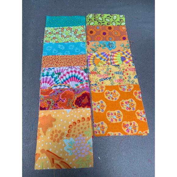 28 Precut Quilting Fabric Squares 5" Bright Patterns & Colors Cotton Patchwork - Picture 11 of 13